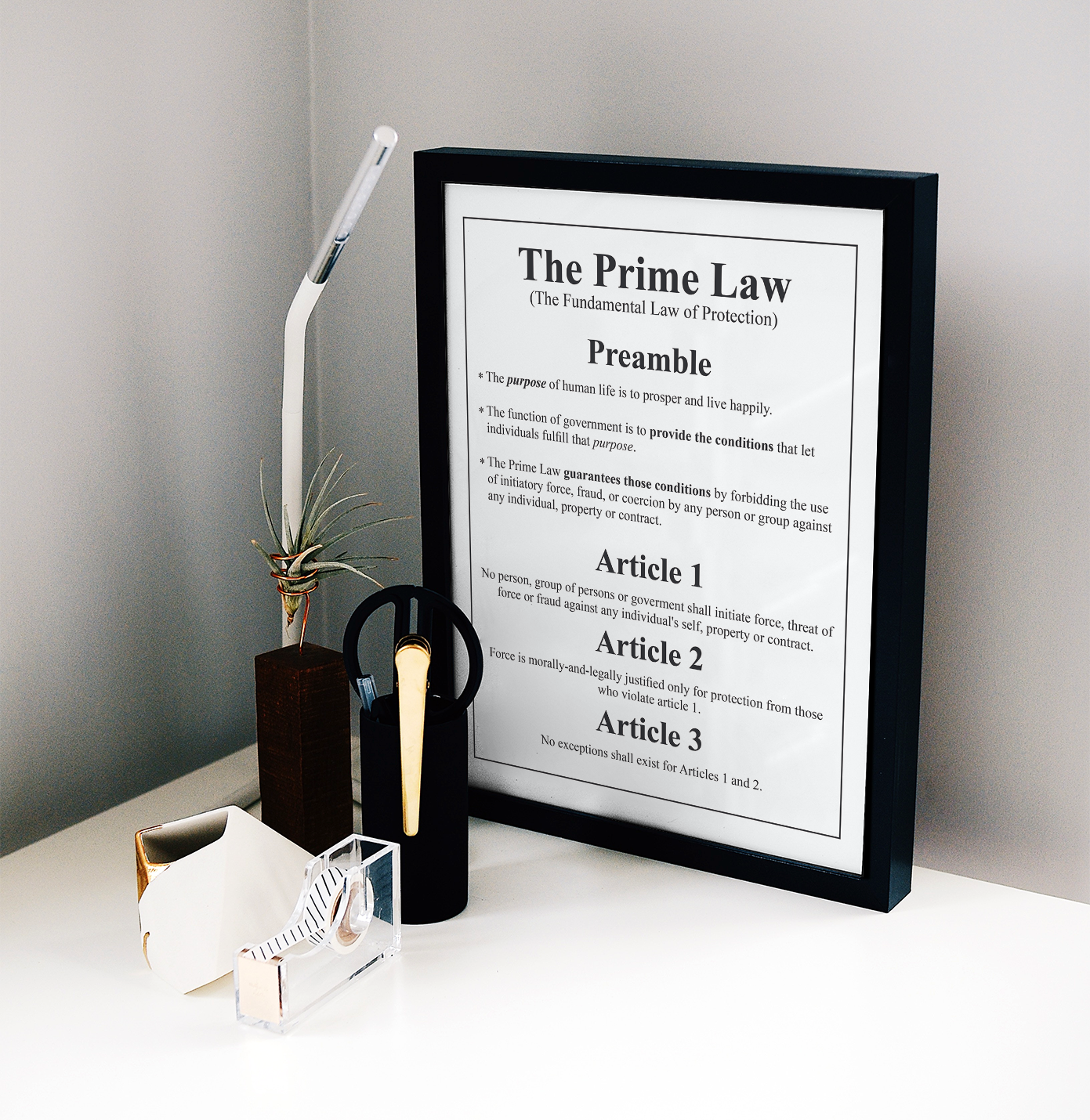 The Prime Law - Framed