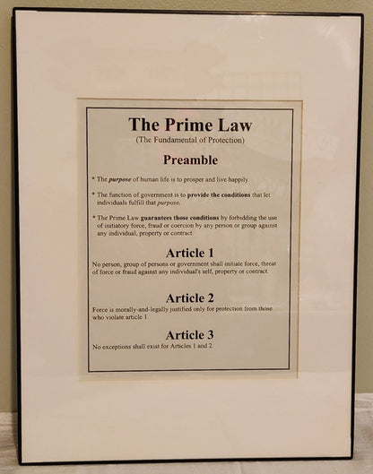 The Prime Law - Framed
